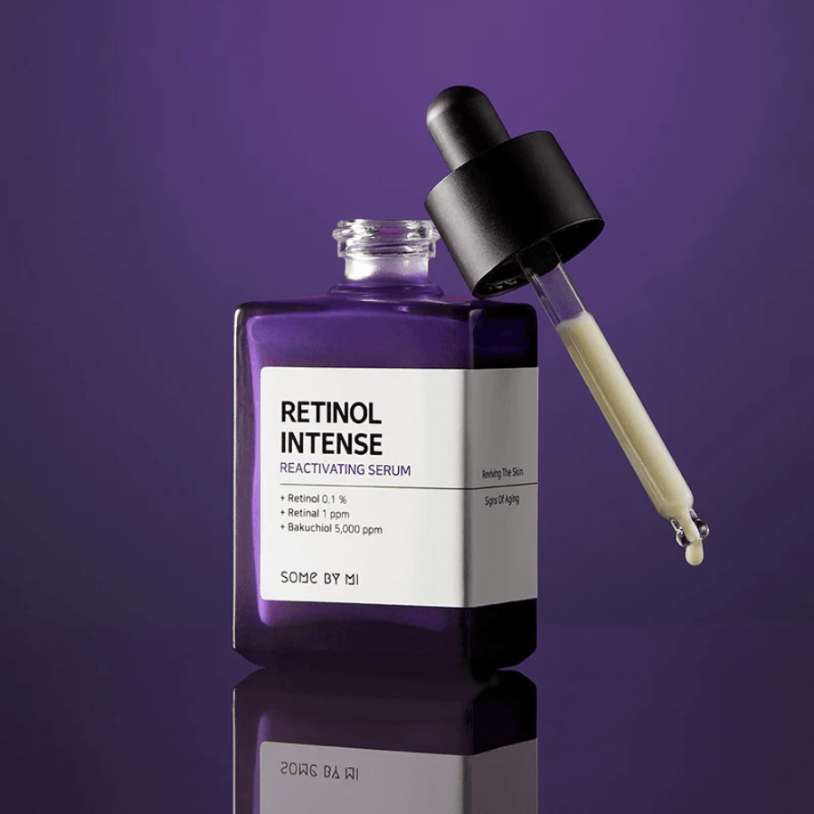 SOME BY MI Retinol Intense Reactivating Serum: Anti-aging with retinol, bakuchiol. Elasticity, gentle for sensitive skin.