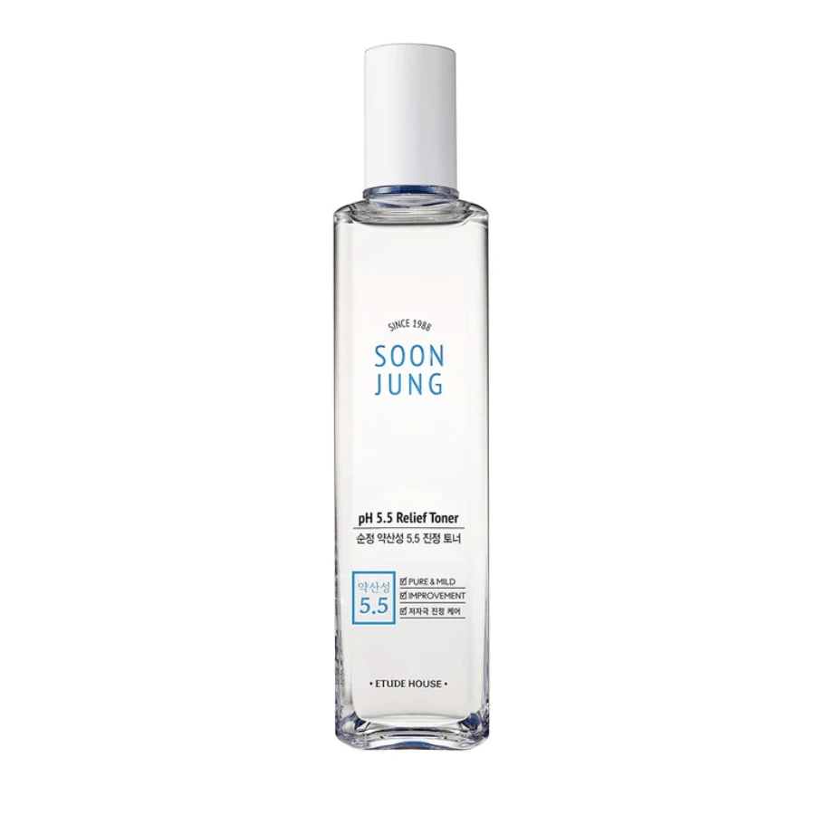 SoonJung pH 5.5 Relief Toner 97% natural ingredients. Balances + Hydrates. Low pH, fragrance and paraben-free. Sensitive skin
