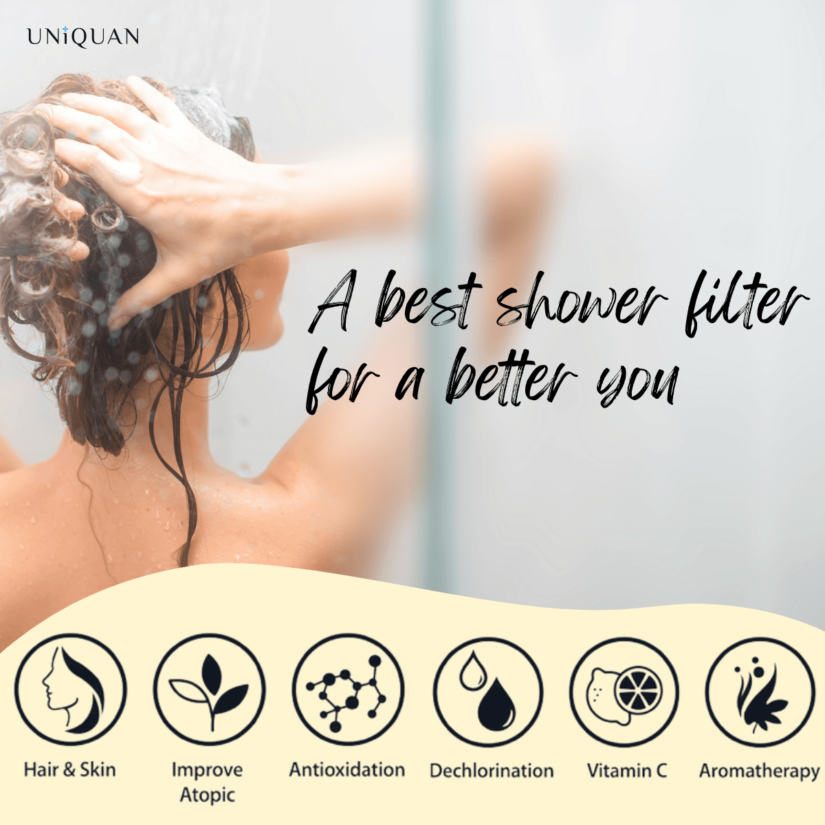 Uniquan Vitamin Shower Filter - Lemon - UShops