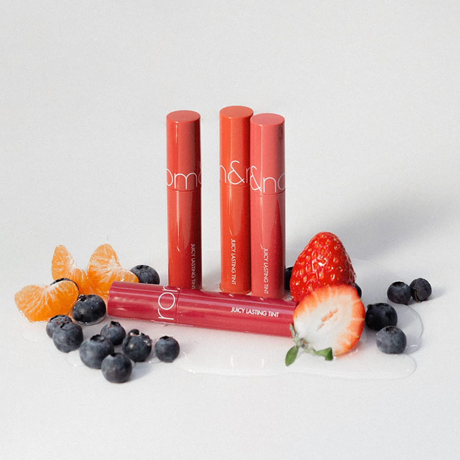rom&nd Juicy Lasting Tint Original Series - Lip Tint Lips Makeup UShops rom&nd, Vivid Tints, Fruity Shades, Glossy Finish