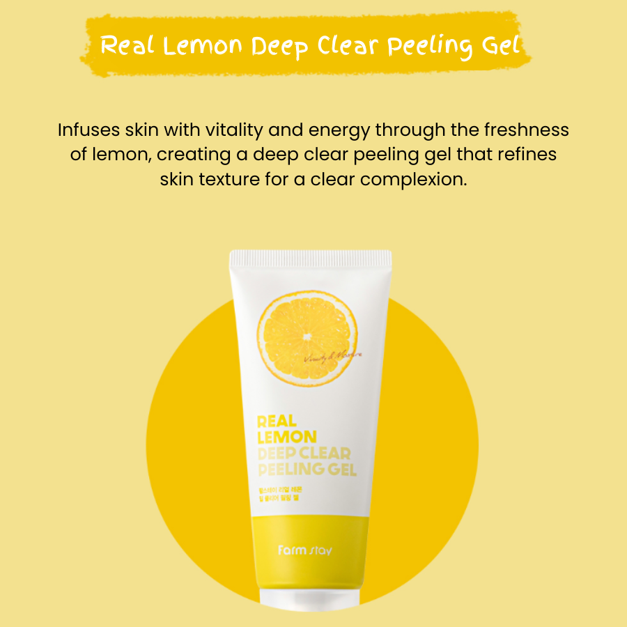 Farmstay Real Lemon Deep Clear Peeling Gel (100ml)