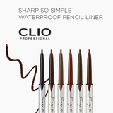CLIO Sharp, So Simple Waterproof Pencil Liner (3 Colors) - Eyeliner Eyes Makeup UShops CLIO, Sweat-proof Eyeliner,