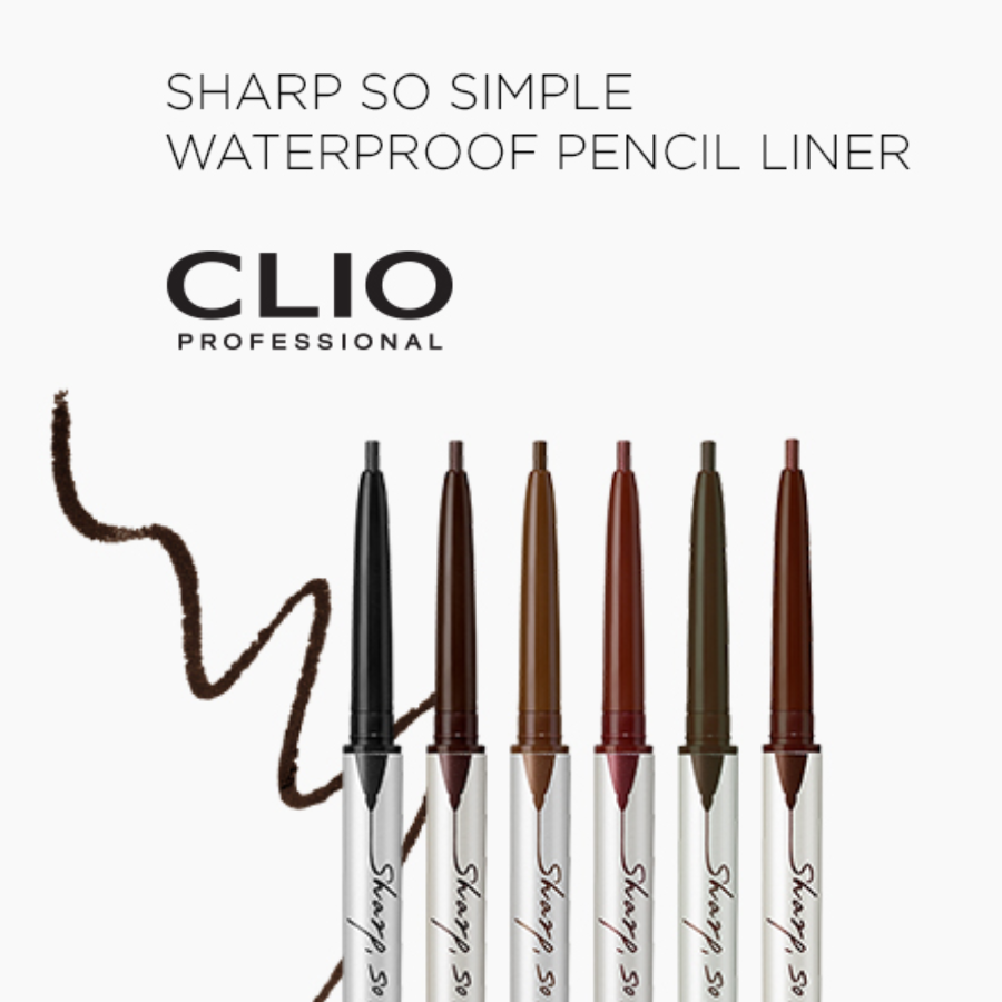 CLIO Sharp, So Simple Waterproof Pencil Liner (3 Colors) - Eyeliner Eyes Makeup UShops CLIO
