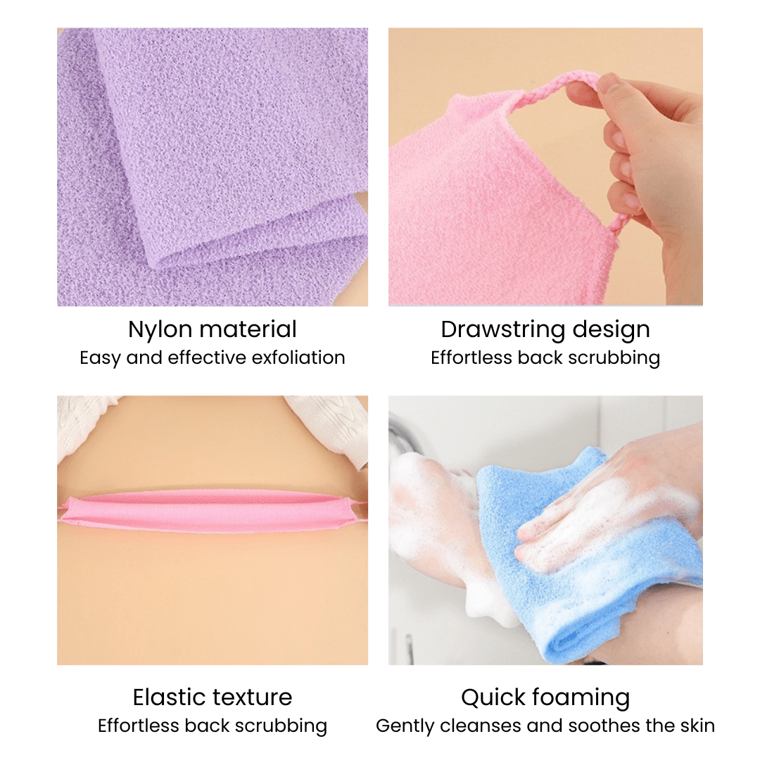 Exfoliating Back Scrubber Towel - UShops