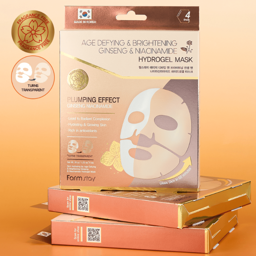 Farmstay Age Defying & Brightening Ginseng & Niacinamide Hydrogel Mask - UShops