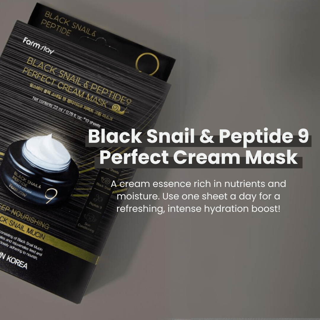 Farmstay Black Snail & Peptide 9 Perfect Cream Mask (10sheets) - UShops