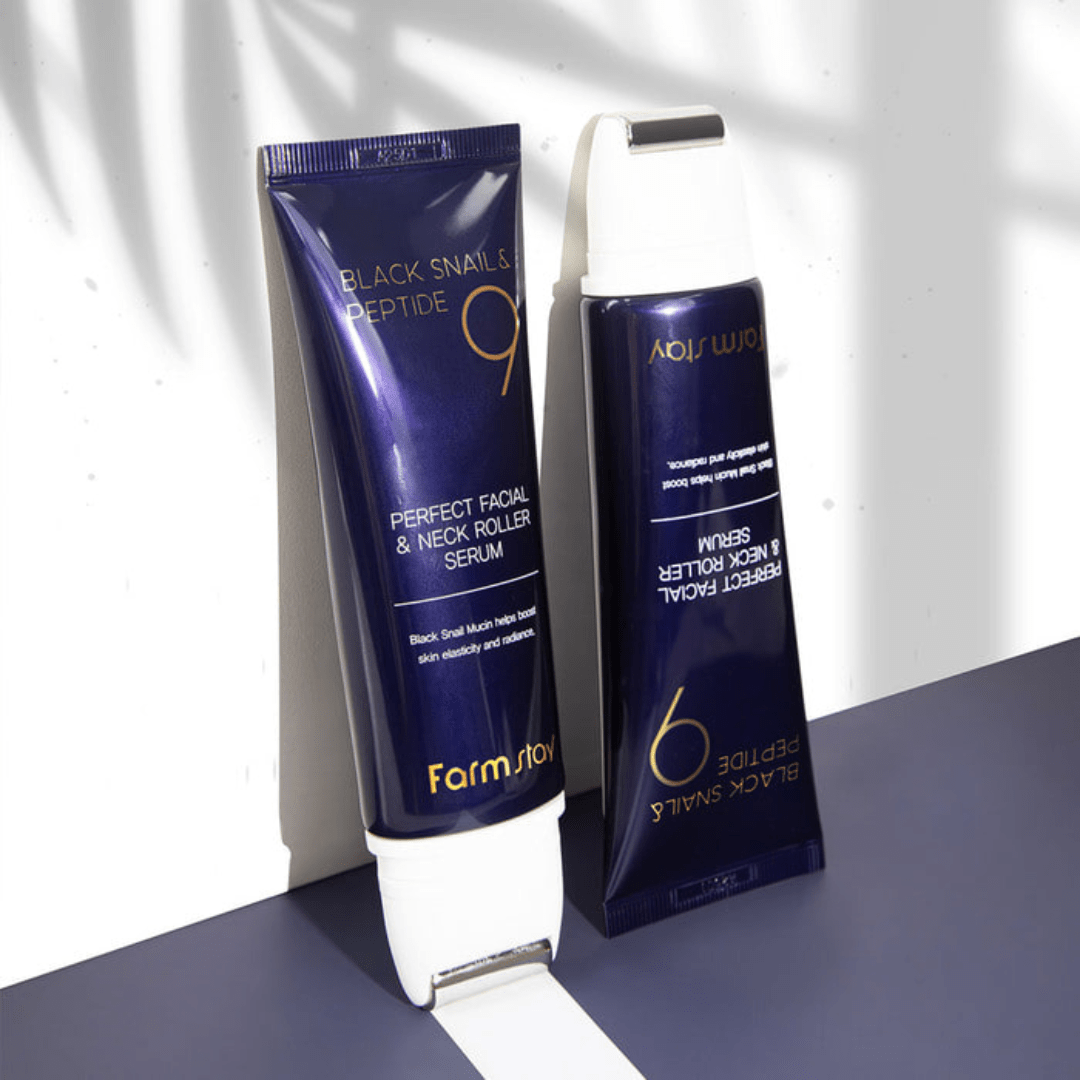 Farmstay Black Snail & Peptide 9 Perfect Facial & Neck Roller Serum - UShops
