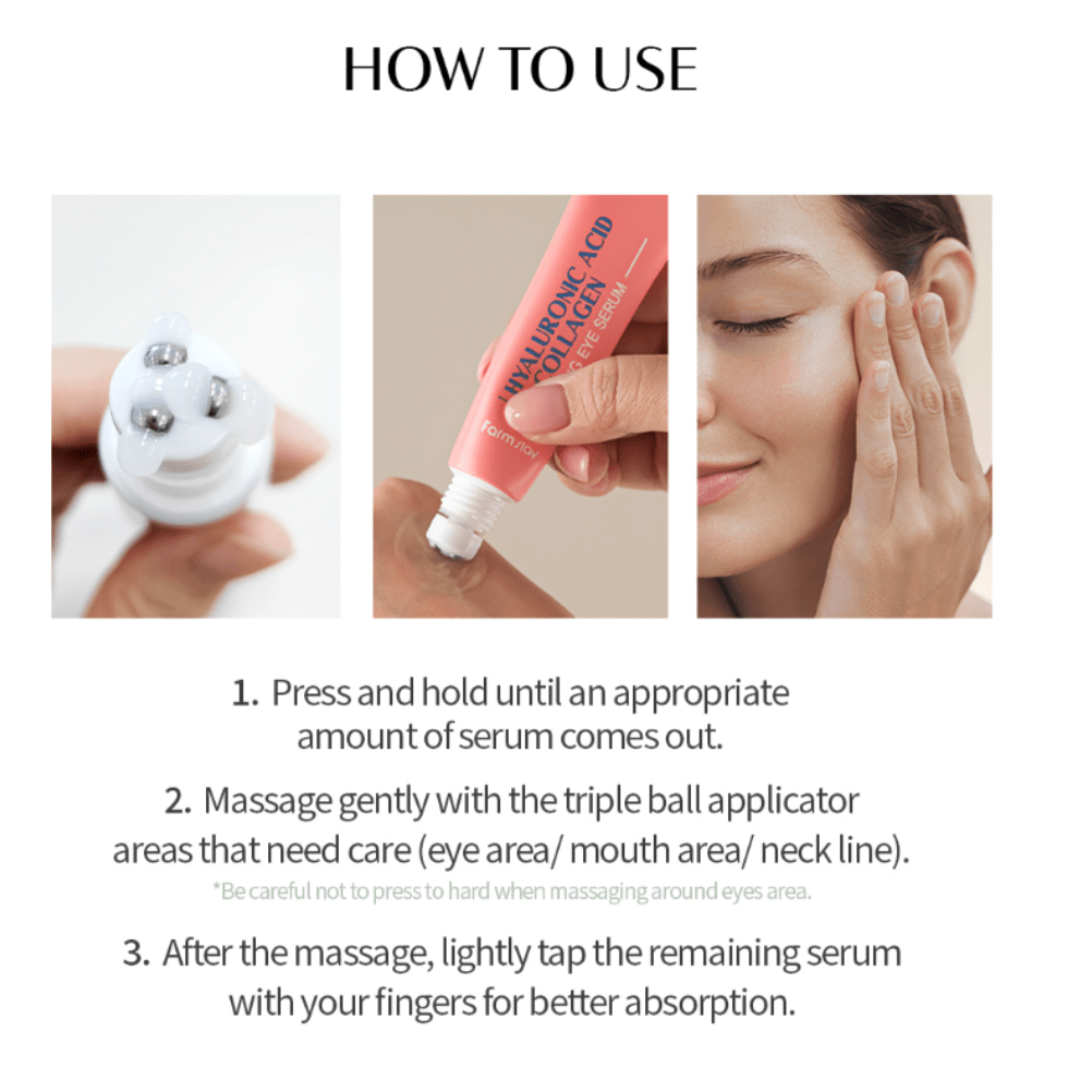 Farmstay Collagen Rolling Eye Serum (25ml) (Hyaluronic Acid / Retinol ) - UShops