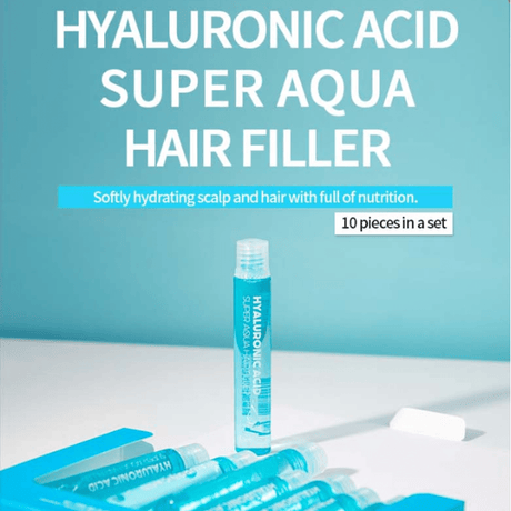 Farmstay Hyaluronic Acid Super Aqua Hair Filler (13ml x 10) - UShops