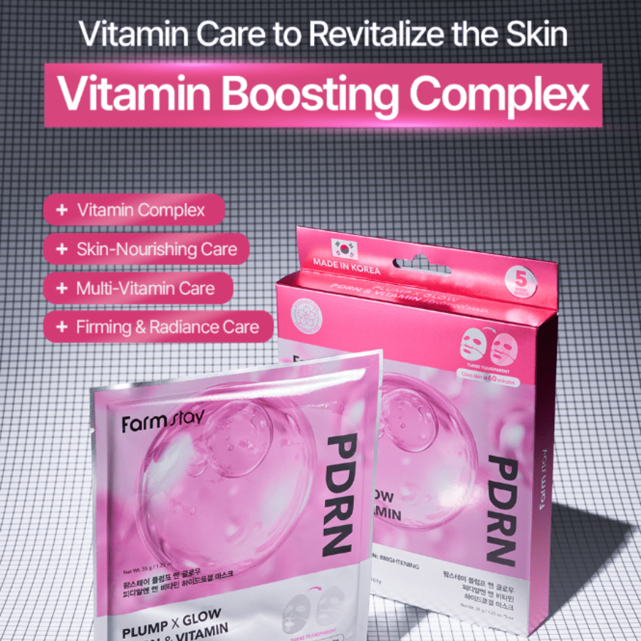 Farmstay Plump & Glow PDRN & Vitamin Hydrogel Mask - UShops