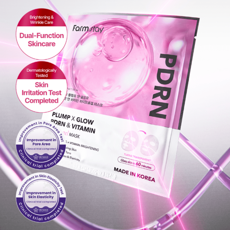 Farmstay Plump & Glow PDRN & Vitamin Hydrogel Mask - UShops