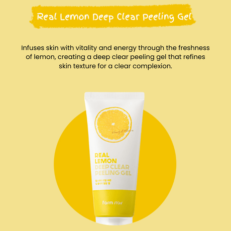 Farmstay Real Lemon Deep Clear Peeling Gel (100ml) - UShops