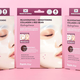 Farmstay Rejuvenating & Brightening Collagen & Red been Hydrogel Mask - UShops