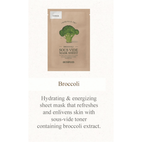 SKINFOOD Sous Vide Mask Sheet - Broccoli (1 pc) - UShops