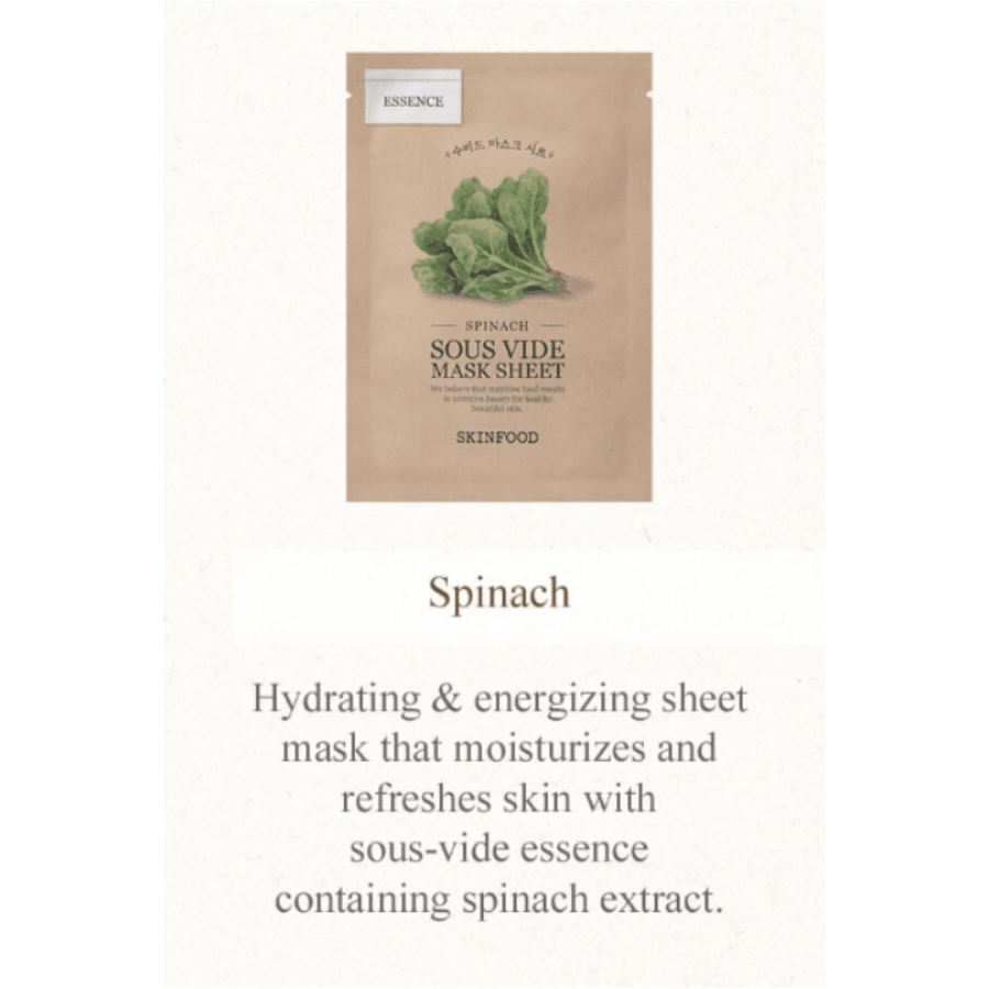 SKINFOOD Sous Vide Mask Sheet - Spinach (1 pc) - UShops
