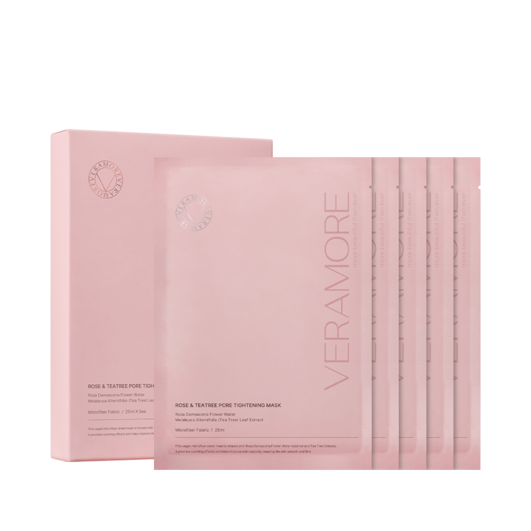 Veramore Rose & Tes Tree Pore Tightening Mask 5 Sheets - UShops
