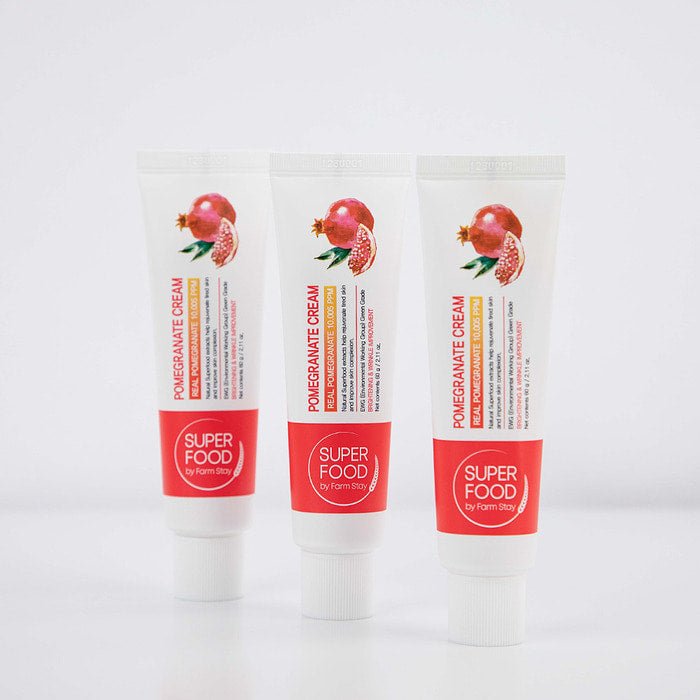 Superfood Pomegranate Cream: Moisturize, brighten, and improve skin elasticity while reducing wrinkles for revitalized skin.