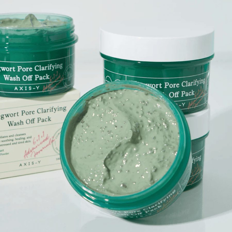 AXIS-Y Mugwort Pore Clarifying Wash Off Pack: Clears pores, soothes skin, gentle exfoliation. Inspired by #StayStrongCampaign
