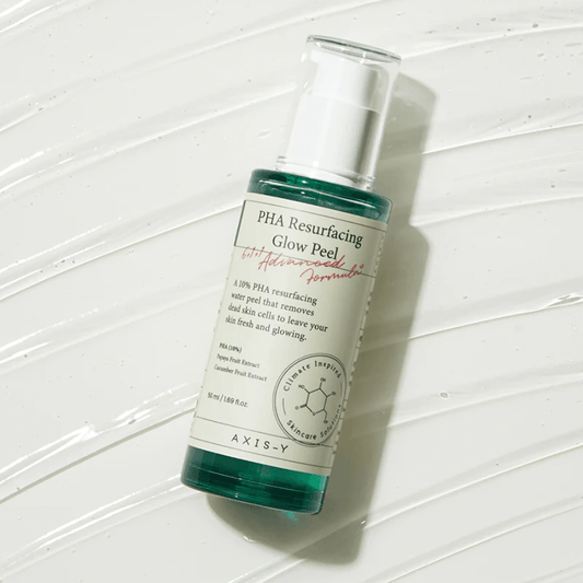 AXIS-Y PHA Resurfacing Glow Peel: Gentle exfoliation, clears pores, and nourishes skin. Formulated to combat dull skin.