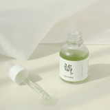 Beauty of Joseon Calming Serum: Soothe skin with green tea, mugwort, and panthenol. Moisturizes and against irritation.