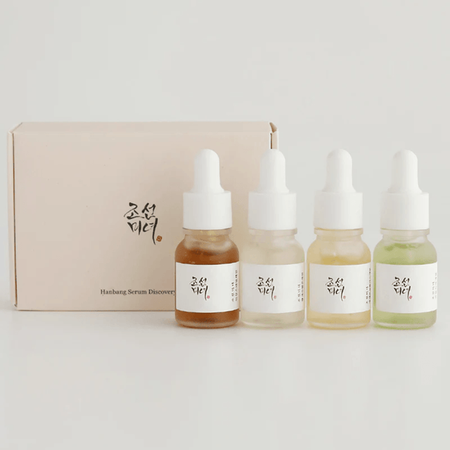 Beauty of Joseon Hanbang Serum Discovery Kit. Includes mini sizes of 4 serums for different skin concerns, Skin Concerns