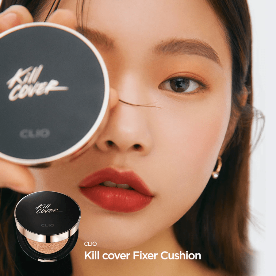 CLIO Kill Cover Fixer Cushion (2 Colors) - UShops, Moisturizing ingredients, Green tea extract, Apple mint extract,