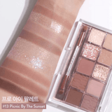 CLIO Pro Eye Palette (21AD) #13 Picnic By The Sunset - UShops, Highly pigmented eyeshadows, Versatile eye, Dual-ended brush