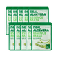 Farmstay Aloe Vera Essence Mask: Hydrates, soothes irritated skin, plant-derived essence, fast-absorbing, 10 pieces.