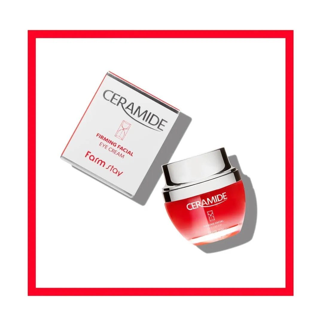 Farmstay Ceramide Firming Facial Cream Restores oil-water balance, strengthens barrier, reduces wrinkles, improves elasticity