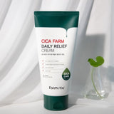 Farmstay Cica Farm Relief Cream: Centella Asiatica care for soothing skin. Mild and gentle formula. Balances hydration.