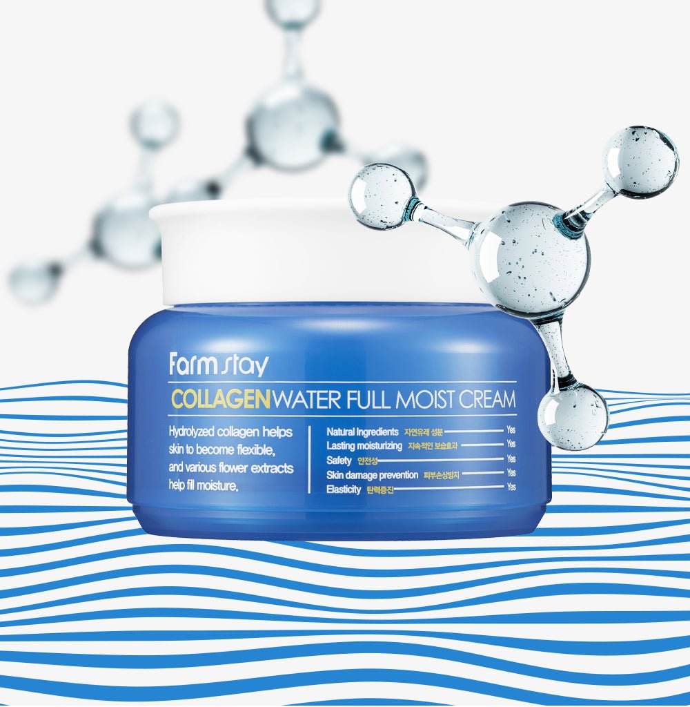 Farmstay Collagen Water Full Moist Cream Creates a protective layer for long-lasting hydration. Reduces wrinkles & fine lines