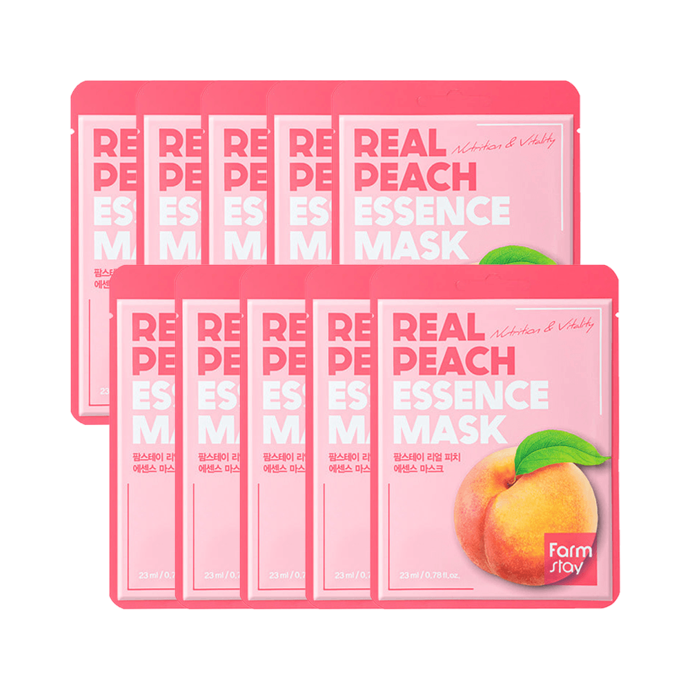 Farmstay Peach Essence Mask: Brightens and moisturizes skin with peach extract, minimizing dark spots.