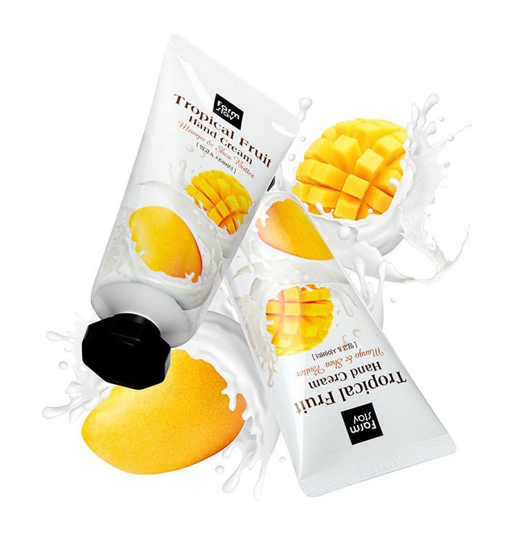 Nourish hands with mango & shea butter hand cream. Fast absorbing, long-lasting, and fruity aroma. Care for skin and nails.