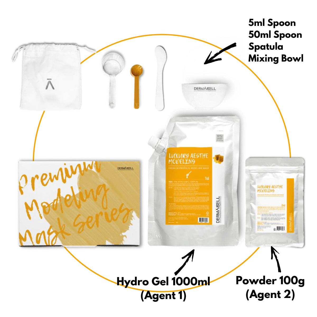 Hydro Jelly Modeling Mask - Propolis Honey - Dermabell - Ushops - Korean Skin Care