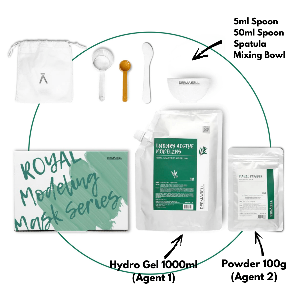 Hydro Jelly Modeling Mask - Seaweeds - Dermabell - Ushops - Korean Skin Care,Continuous Cooling Effect