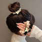Korean Style Black & White Milky Heart Scrunchies Hair Ties (2 colors) - UShops