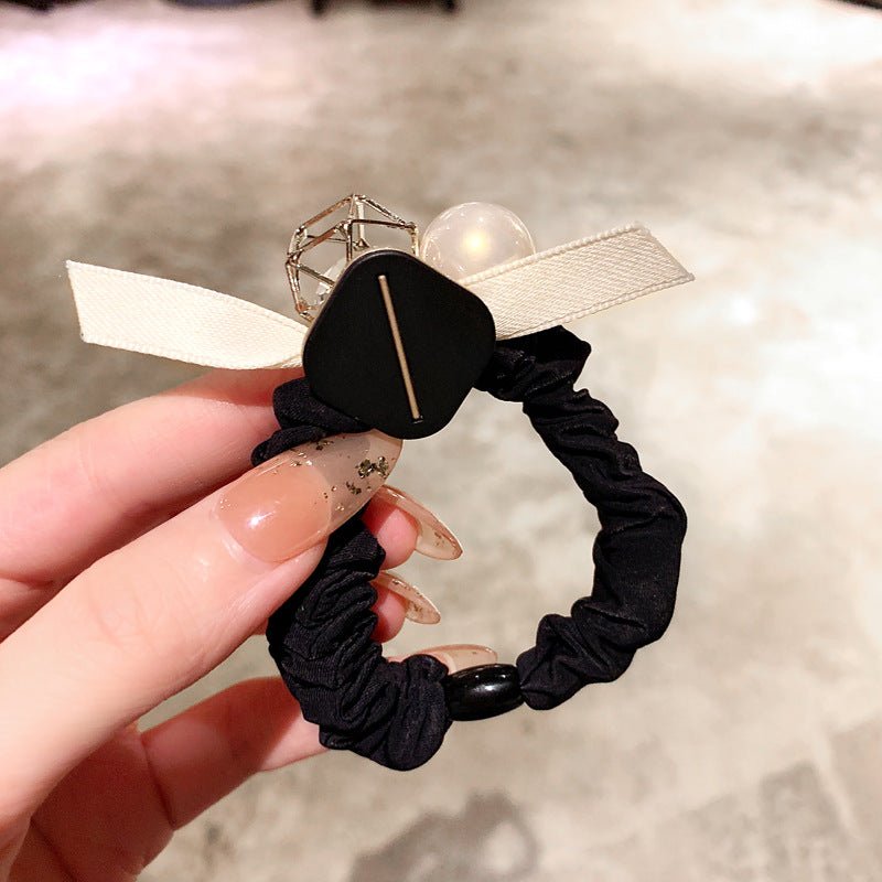 Korean Style Button Scrunchies Hair Ties (3 colors) - UShops