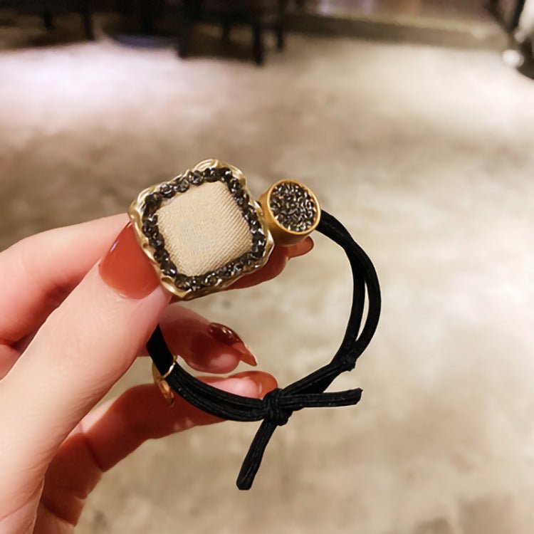Korean Style Elegant Diamond Scrunchies Hair Ties (3 colors) - UShops