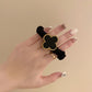 Korean Style Metal Four-Leaf Clover Scrunchies Hair Ties (2 colors) - UShops