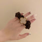 Korean Style Metal Four-Leaf Clover Scrunchies Hair Ties (2 colors) - UShops