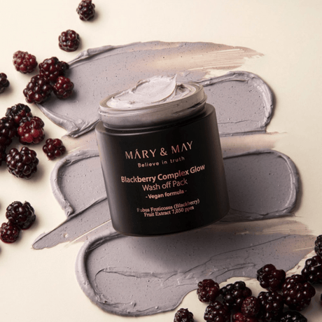 Mary&May Blackberry Complex Glow Wash Off Pack (30g/125g) - UShops, Wash Off Pack, Antioxidant Mask, Moisturizing Skincare