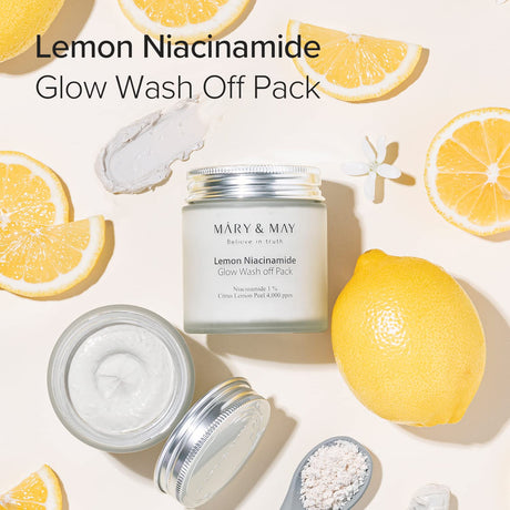 Mary&May Lemon Niacinamide Glow Wash Off Pack (30g/125g) - UShops