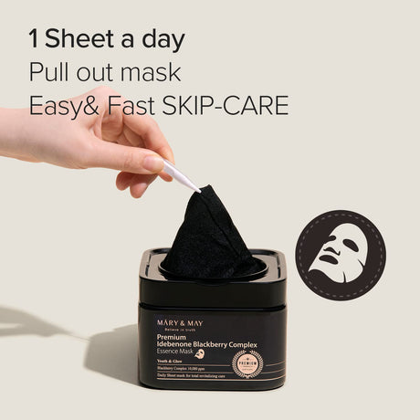 Mary&May Premium Idebenone Blackberry Complex Essence Mask (20 sheets) - UShops