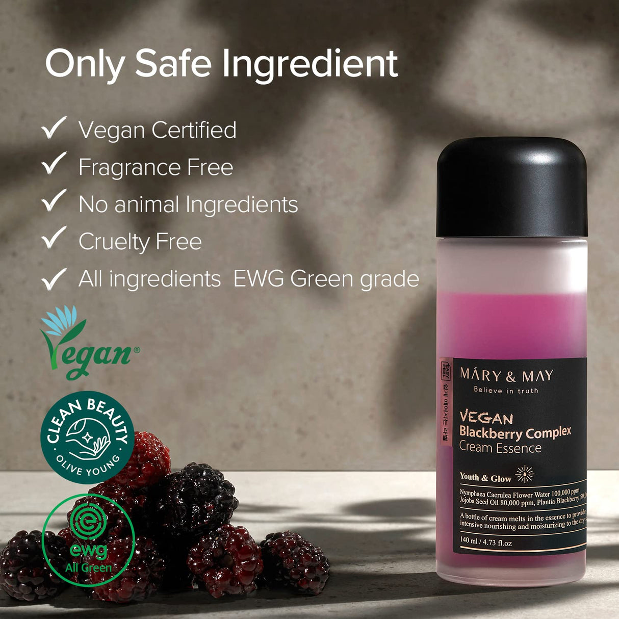 Mary&May Vegan Blackberry Complex Cream Essence 140ml - UShops