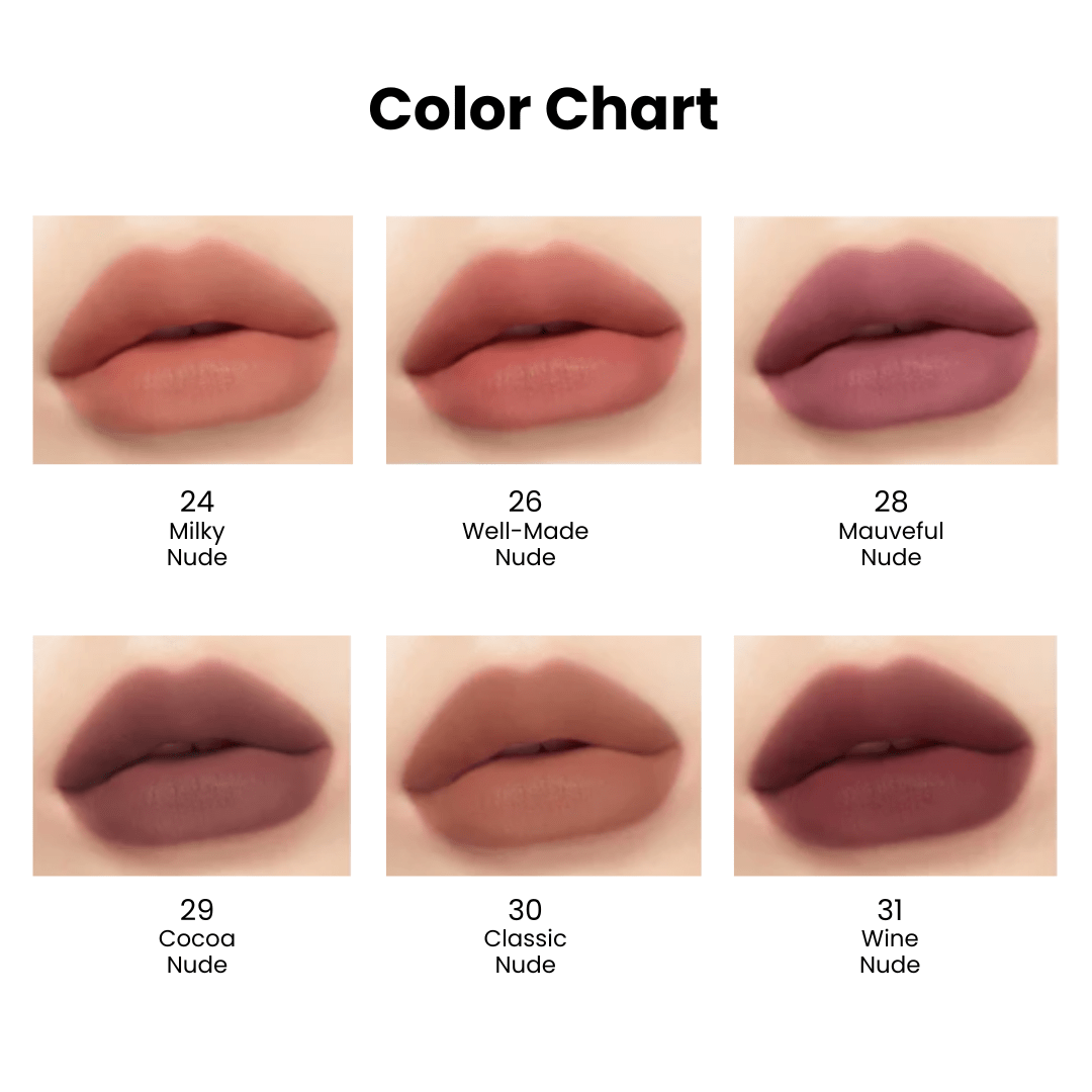 Peripera Ink Velvet Lip Tint Nude-Brew Collection (6 Colors) - UShops, All-day comfortable coverage