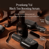 Pyunkang Yul Black Tea Boosting Serum: Rich nourishment with fermented black tea, ginseng fruit, and peptides, Healthy Energy