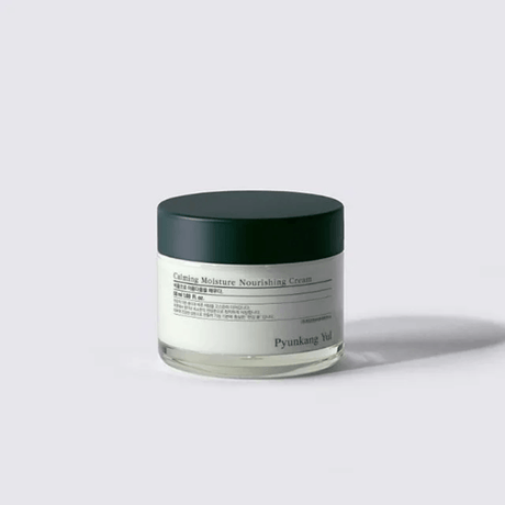 Pyunkang Yul Calming Moisture Nourishing Cream: Soothes, nourishes and improves elasticity with ceramide and niacinamide.