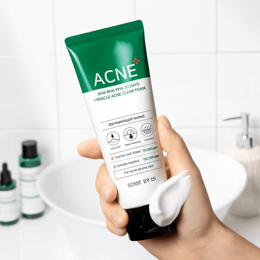SOME BY MI AHA.BHA.PHA 30 Days Miracle Foam: AHA, BHA, PHA Soothes and purifies acne-prone skin free of worrisome ingredients