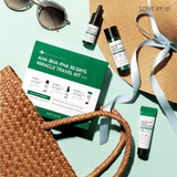 SOME BY MI AHA.BHA.PHA 30 Days Miracle Travel Kit: Toner, serum, cream for troubled skin. Tea Tree soothe, compact for travel