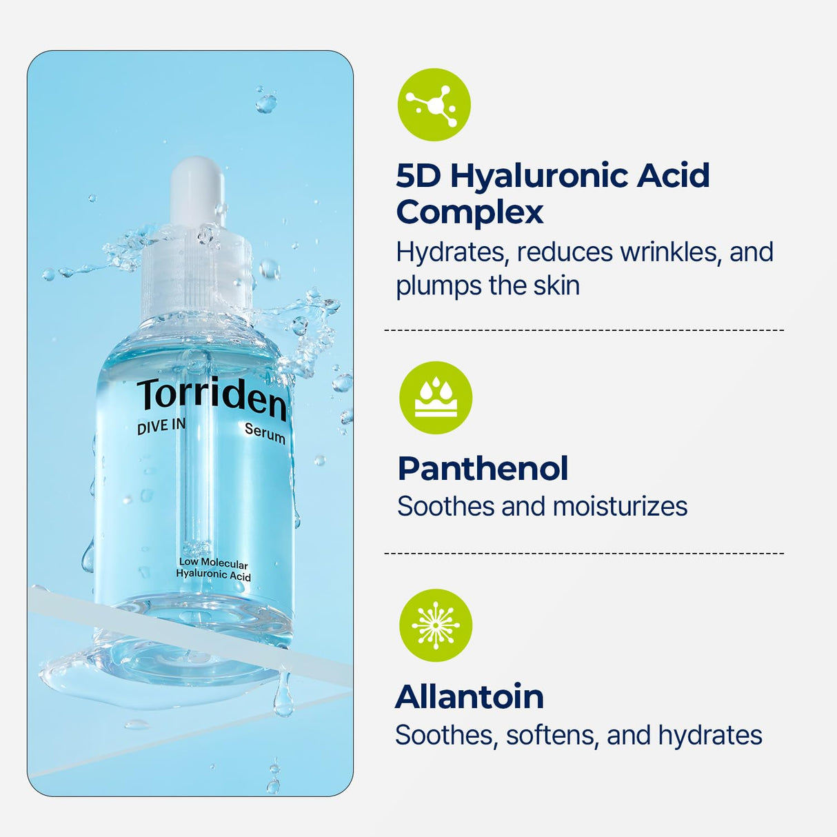 Torriden DIVE-IN Low Molecular Hyaluronic Acid Serum (50ml) - UShops